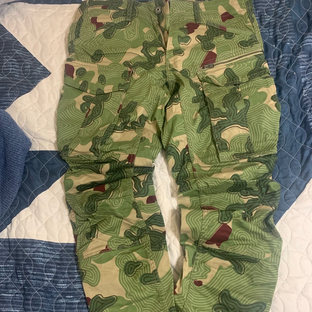 G Star cargo pants, multi color